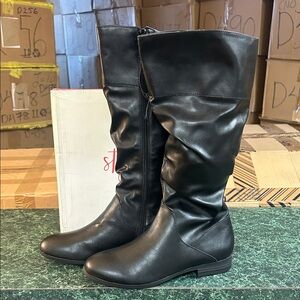 Style & Co. Black Over the Knee Boots (WIDE CALF)